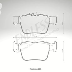 Endless Bremsbeläge Hinterachse für Alfa Romeo Art. A24910
