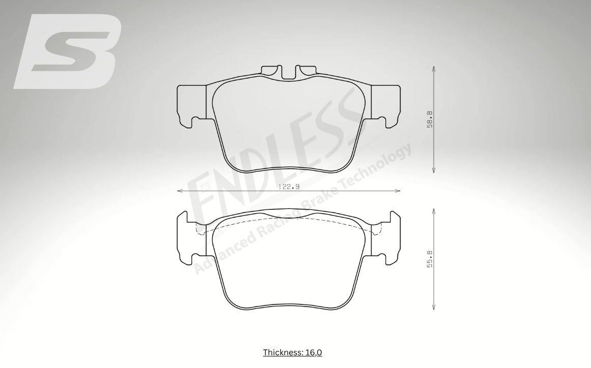 Endless Bremsbeläge Hinterachse für Alfa Romeo Art. A24910