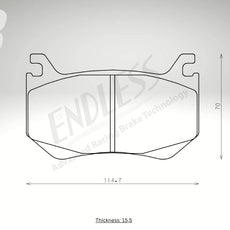 Endless Bremsbeläge Hinterachse für Alfa Romeo Art. A24840