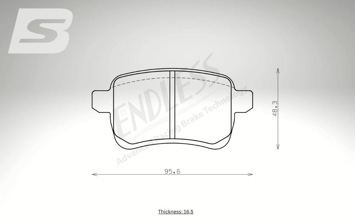 Endless Bremsbeläge Hinterachse für Alfa Romeo Art. A24370