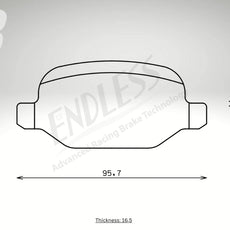 Endless Bremsbeläge Hinterachse für Alfa Romeo Art. A14150