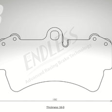 Endless Bremsbeläge Vorderachse für Audi Art. A13650