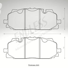 Endless Bremsbeläge Vorderachse für Audi Art. A23930
