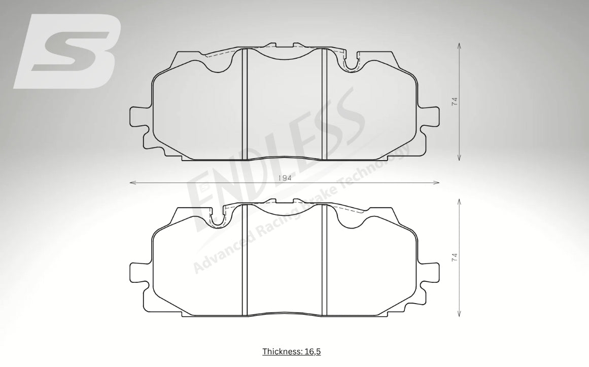 Endless Bremsbeläge Vorderachse für Audi Art. A23930