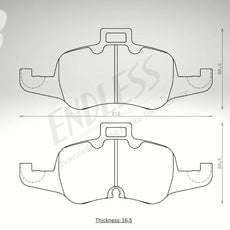 Endless Bremsbeläge Vorderachse für Audi Art. A23760