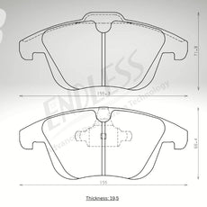 Endless Bremsbeläge Vorderachse für Audi Art. A23630