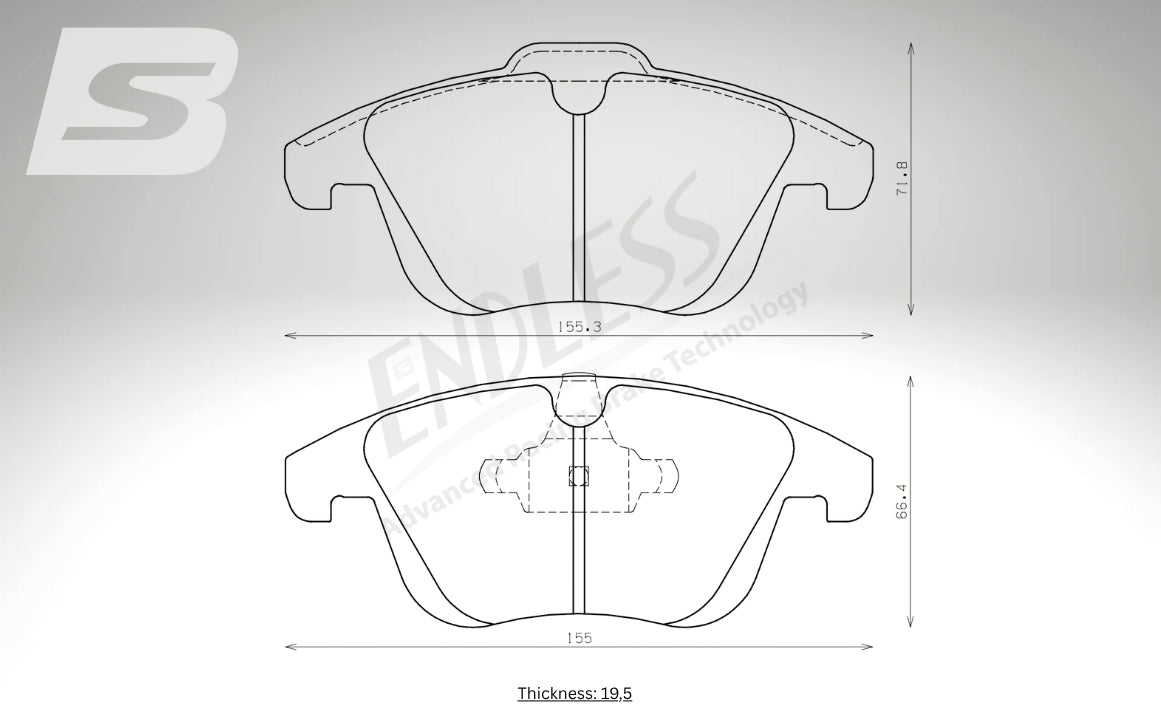 Endless Bremsbeläge Vorderachse für Audi Art. A23630