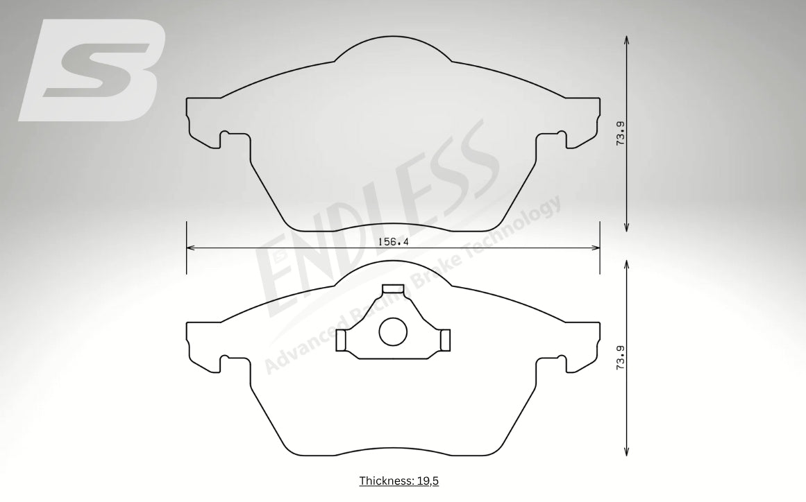 Endless Bremsbeläge Vorderachse für Audi Art. A13040