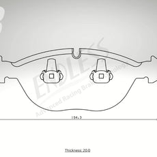 Endless Bremsbeläge Vorderachse für Audi Art. A03420