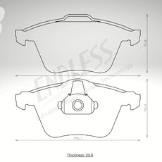 Endless Bremsbeläge Vorderachse für Audi Art. A23050