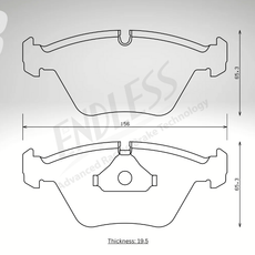 Endless Bremsbeläge Vorderachse für BMW Art. A03170