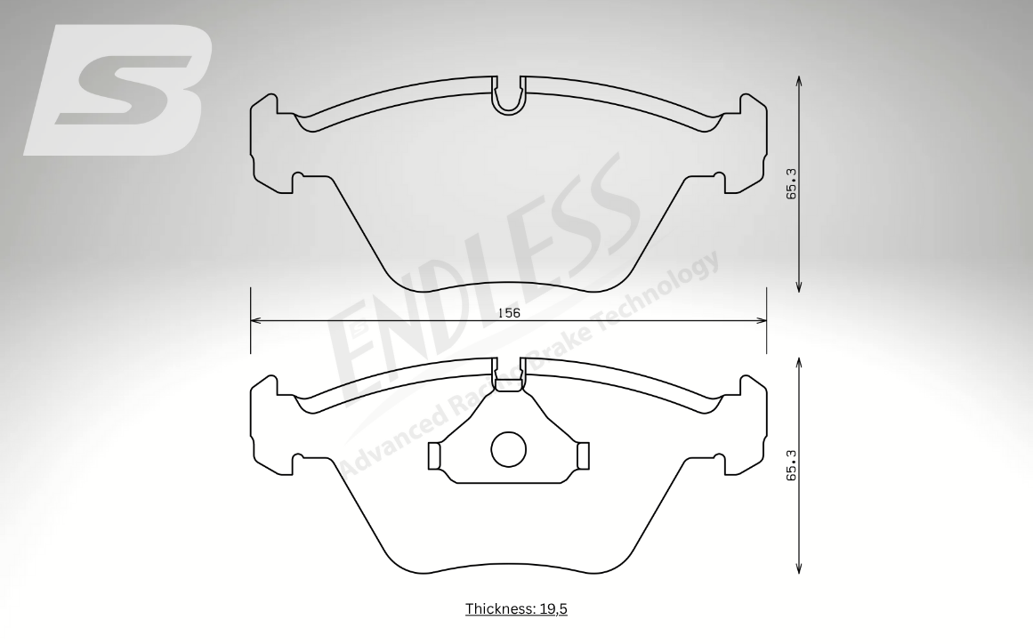 Endless Bremsbeläge Vorderachse für BMW Art. A03170