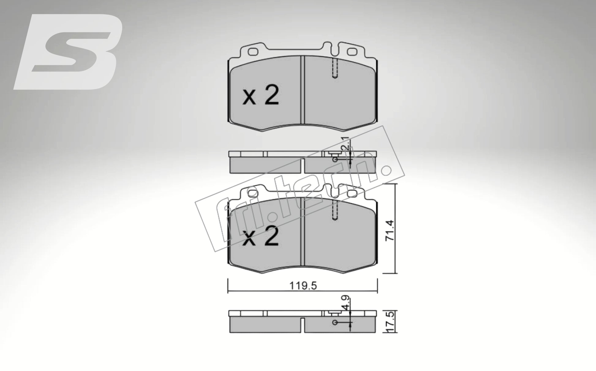 Endless brake pads front axle for Alfa Romeo Art. A03800