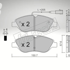 fri.tech. Bremsbeläge Vorderachse für Alfa Romeo Art. F53931