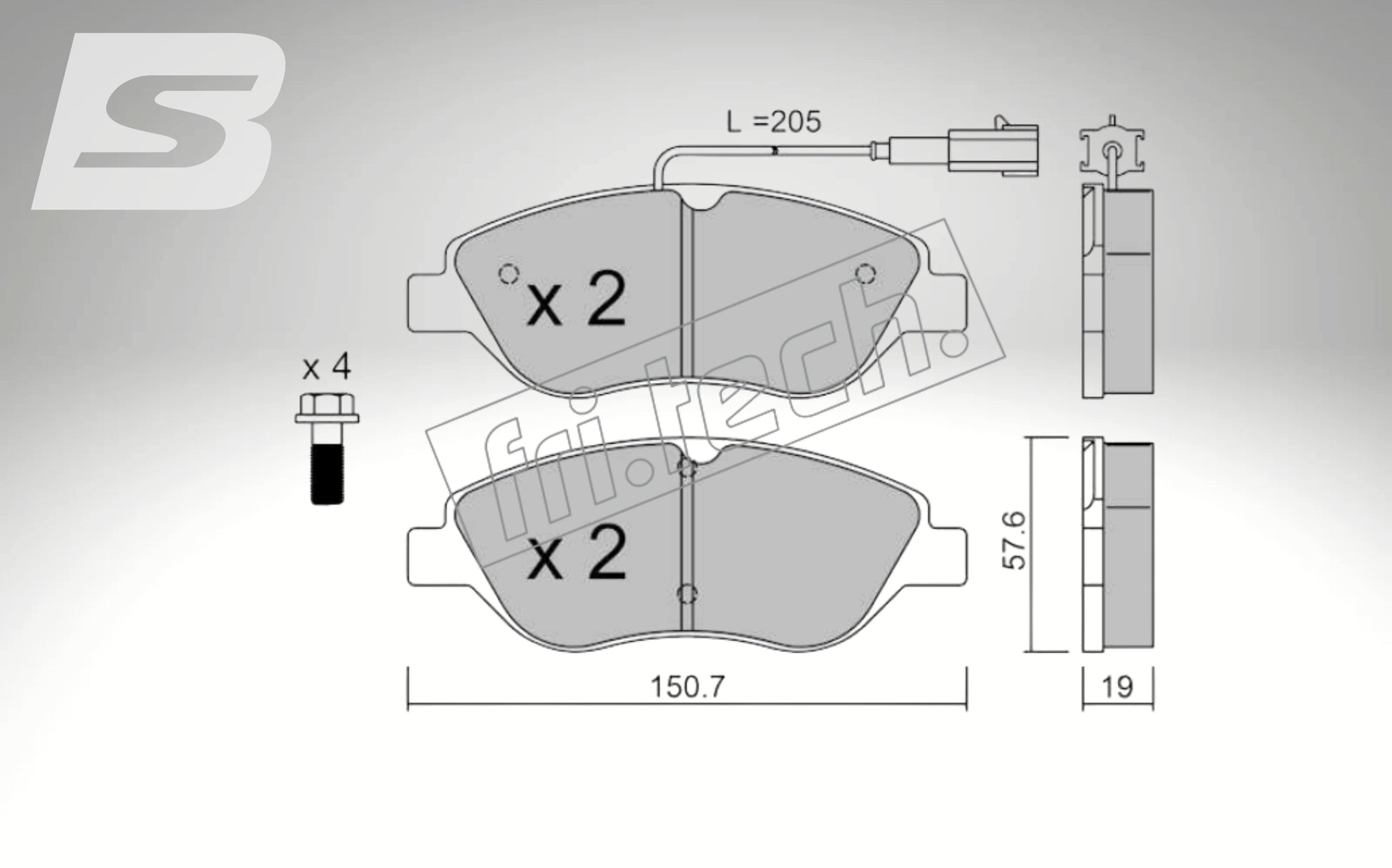 fri.tech. Bremsbeläge Vorderachse für Alfa Romeo Art. F53931