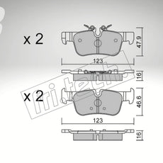 fri.tech. Bremsbeläge Hinterachse für BMW Art. F140620