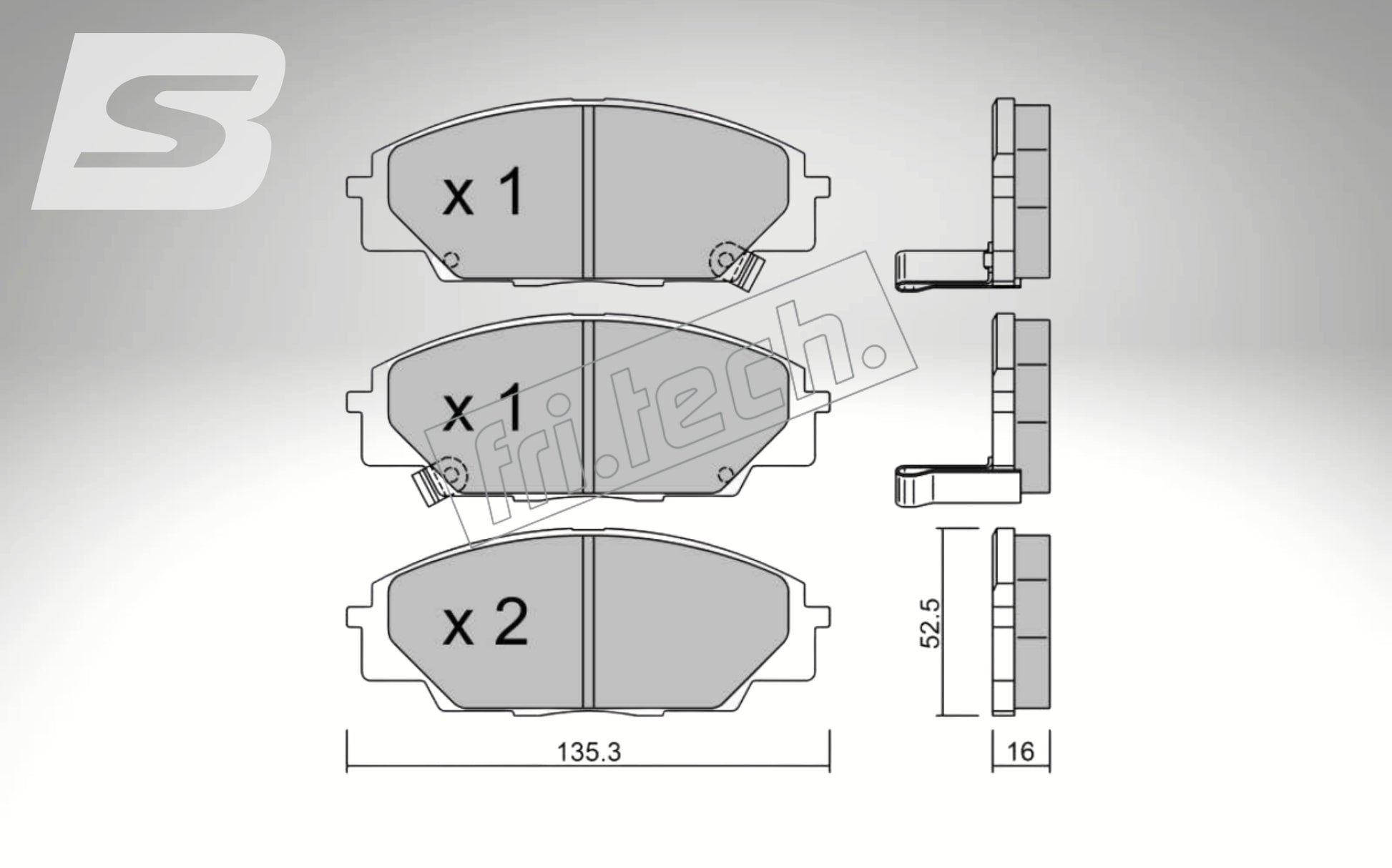 fri.tech. Bremsbeläge Vorderachse für Honda Art. F43500