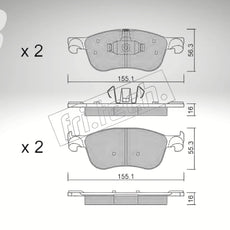 fri.tech. Bremsbeläge Vorderachse für Ford Art. F131420