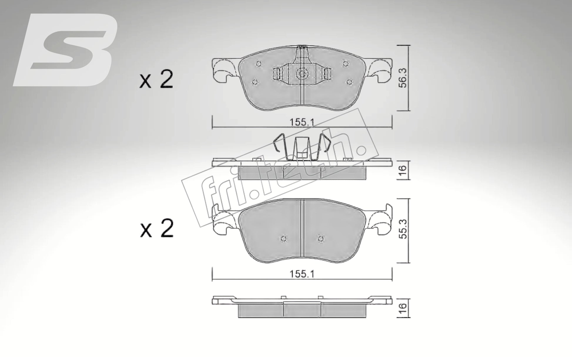 fri.tech. Bremsbeläge Vorderachse für Ford Art. F131420