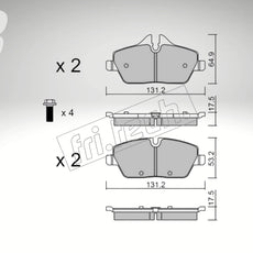fri.tech. Bremsbeläge Vorderachse für Mini Art. F63800