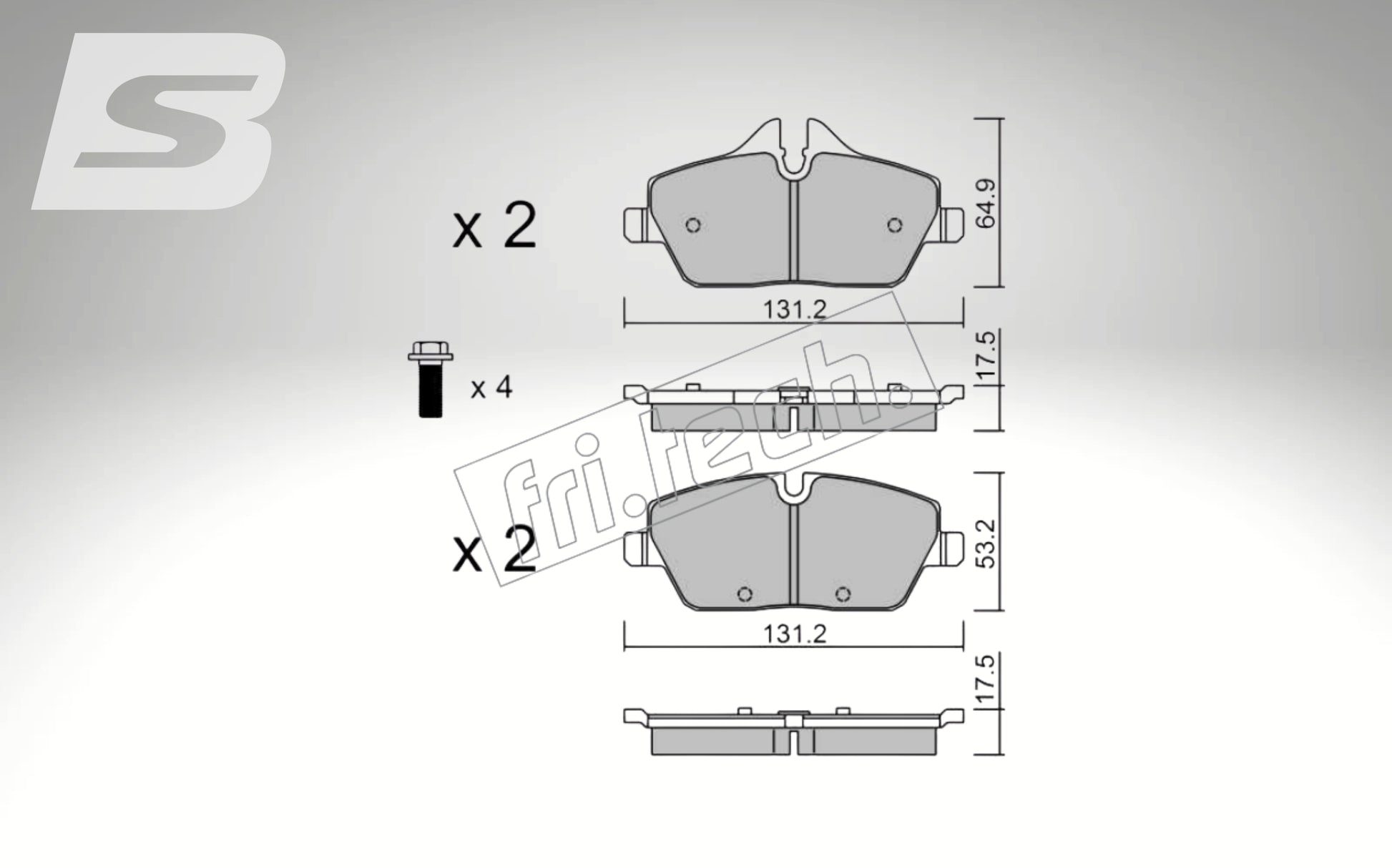 fri.tech. Bremsbeläge Vorderachse für Mini Art. F63800