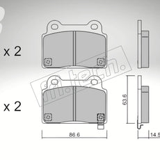 fri.tech. Bremsbeläge Hinterachse für Mitsubishi Art. F84430