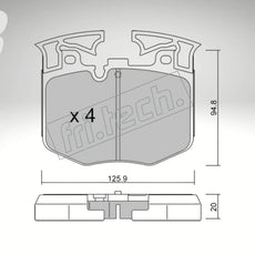 fri.tech. Bremsbeläge Vorderachse für BMW Art. F131460