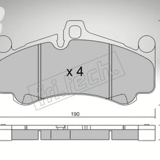 fri.tech. Bremsbeläge Vorderachse für Porsche Art. F130280