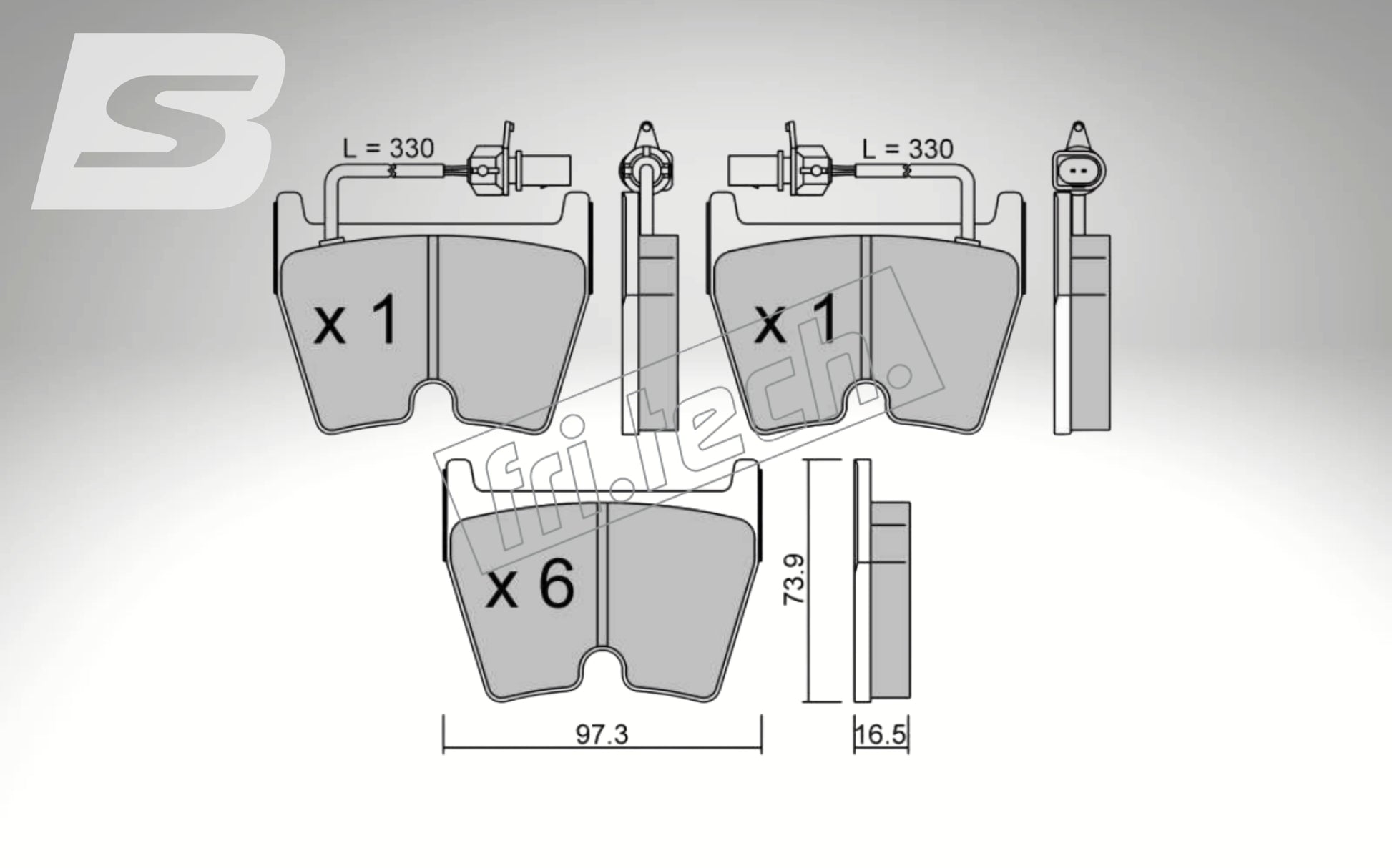 fri.tech. Bremsbeläge Vorderachse für Audi Art. F130670
