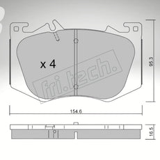 fri.tech. Bremsbeläge Vorderachse für Mercedes Art. F132690
