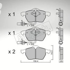 fri.tech. Bremsbeläge Vorderachse für Skoda Art. F33230