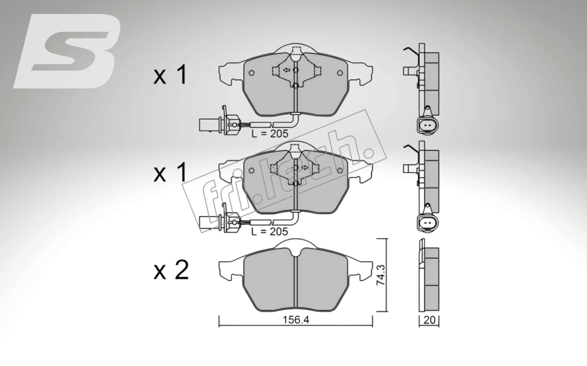 fri.tech. Bremsbeläge Vorderachse für Skoda Art. F33230