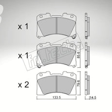 fri.tech. Bremsbeläge Vorderachse für Toyota Art. F132880