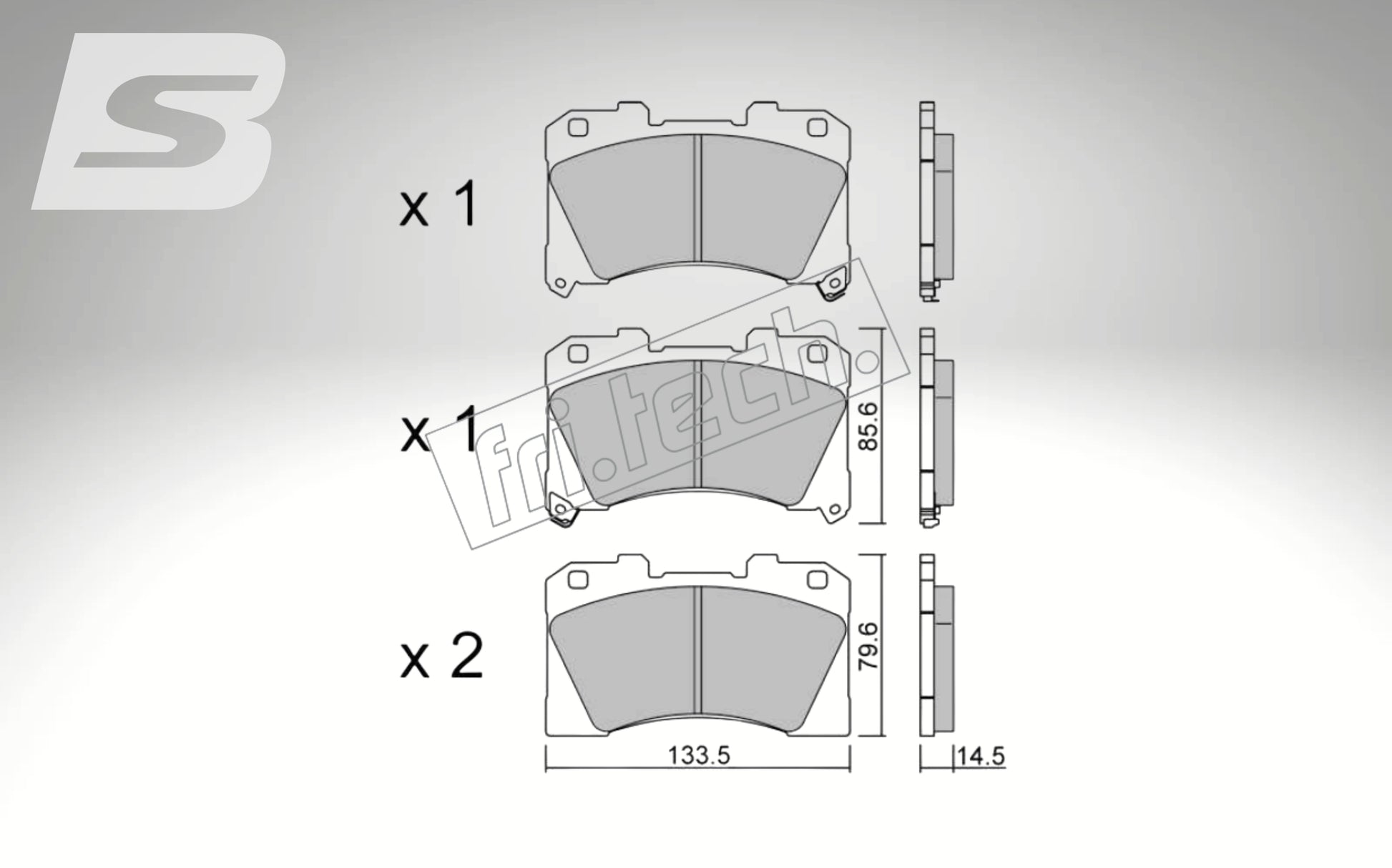fri.tech. Bremsbeläge Vorderachse für Toyota Art. F132880