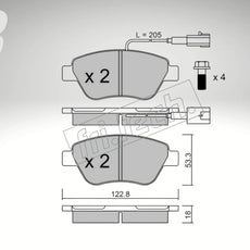 fri.tech. Bremsbeläge Vorderachse für Fiat Art. F33303