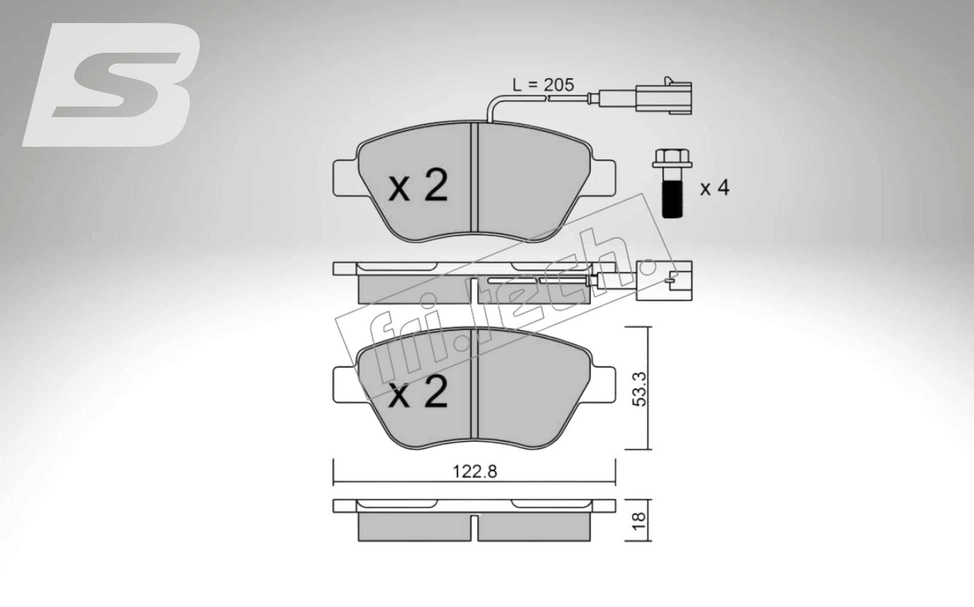 fri.tech. Bremsbeläge Vorderachse für Fiat Art. F33303