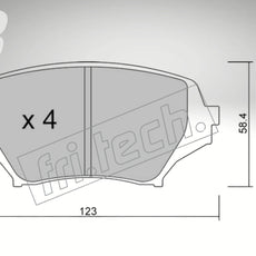 fri.tech. Bremsbeläge Vorderachse für Honda Art. F83870