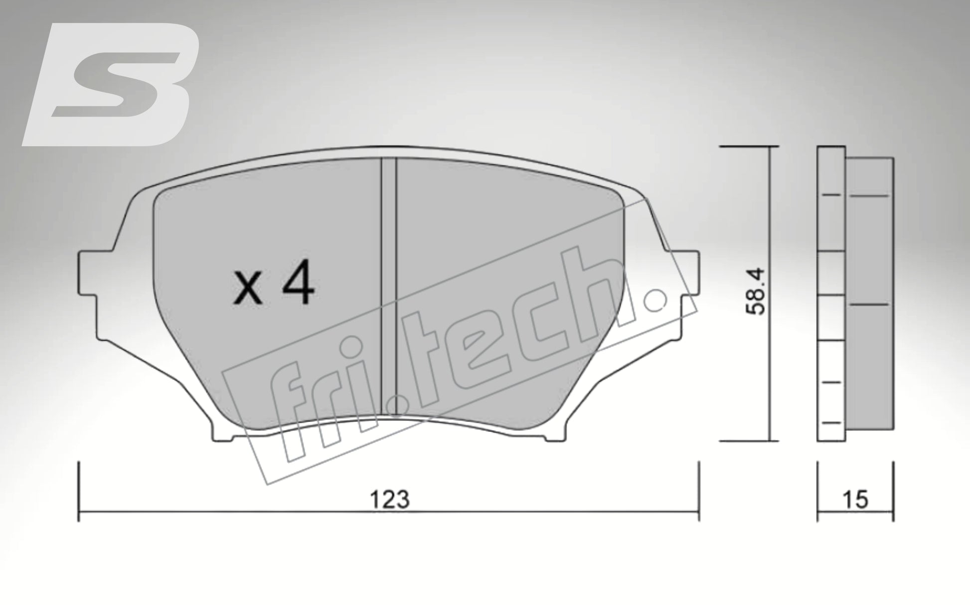fri.tech. Bremsbeläge Vorderachse für Honda Art. F83870