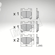 fri.tech. Bremsbeläge Hinterachse für Toyota Art. F142890