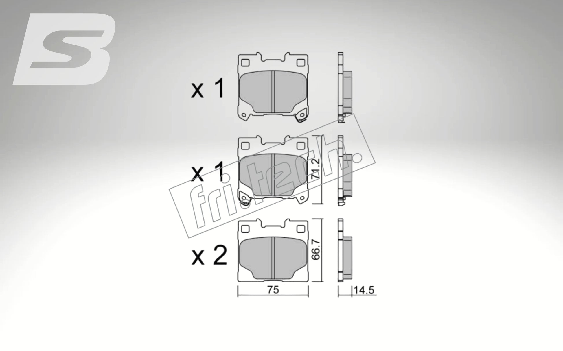fri.tech. Bremsbeläge Hinterachse für Toyota Art. F142890