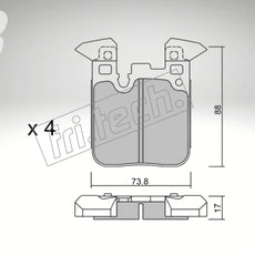 fri.tech. Bremsbeläge Hinterachse für BMW Art. F140400