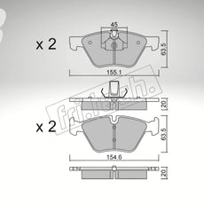 fri.tech. Bremsbeläge Vorderachse für BMW Art. F53733