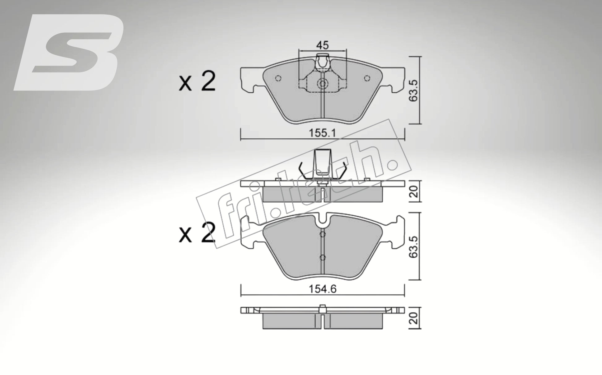 fri.tech. Bremsbeläge Vorderachse für BMW Art. F53733