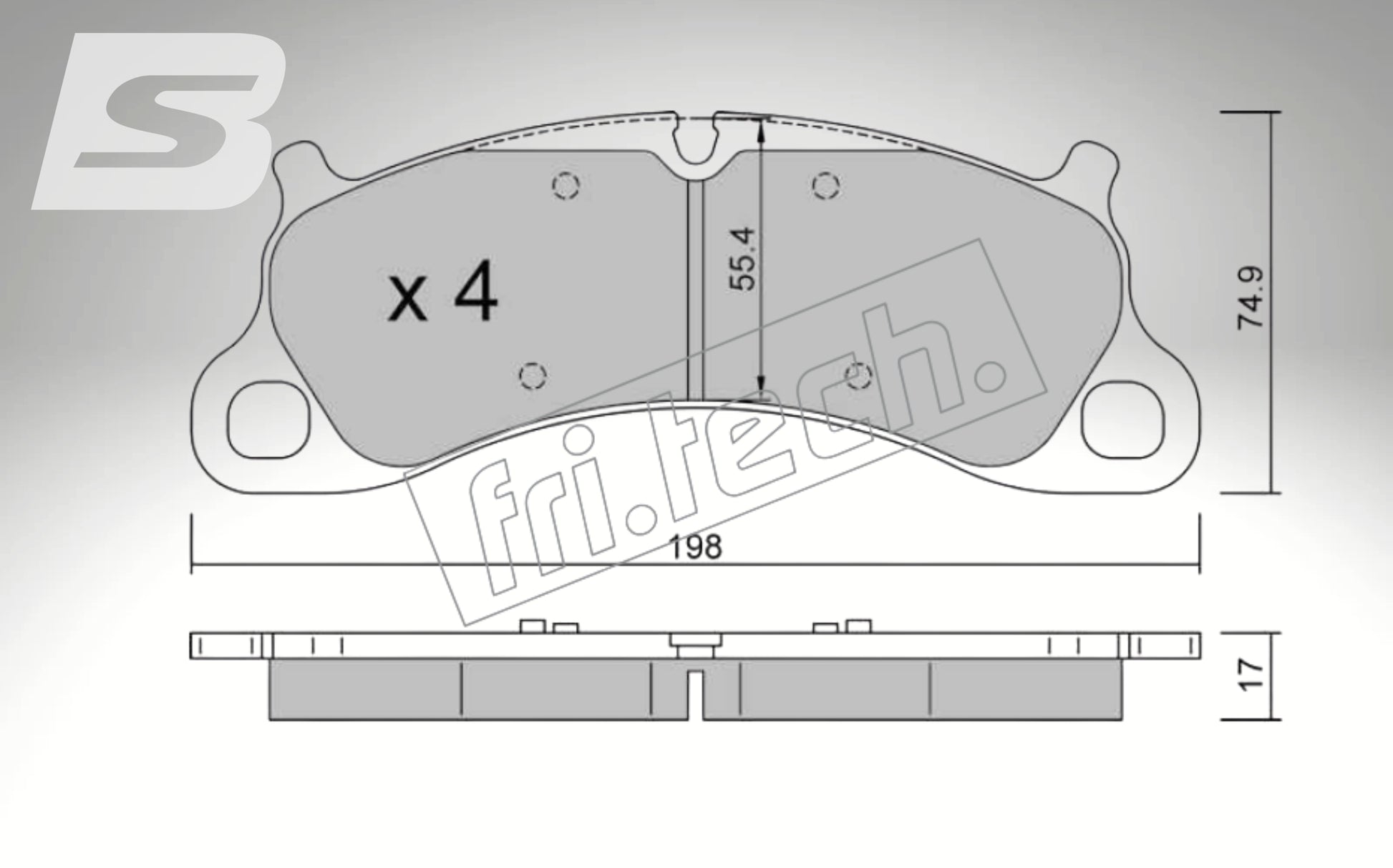 fri.tech. Bremsbeläge Vorderachse für Porsche Art. F132550