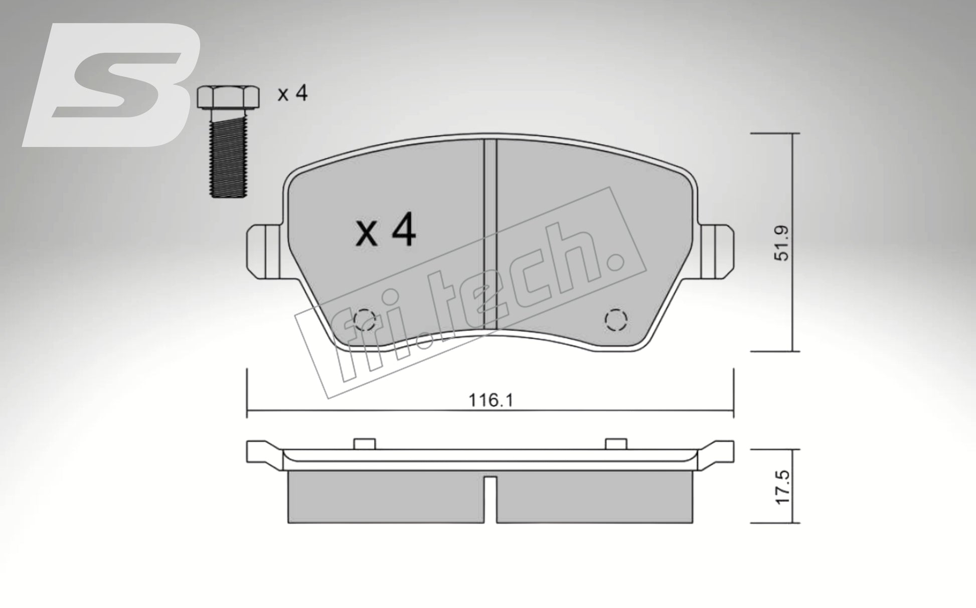Endless brake pads front axle for Alfa Romeo Art. A03800
