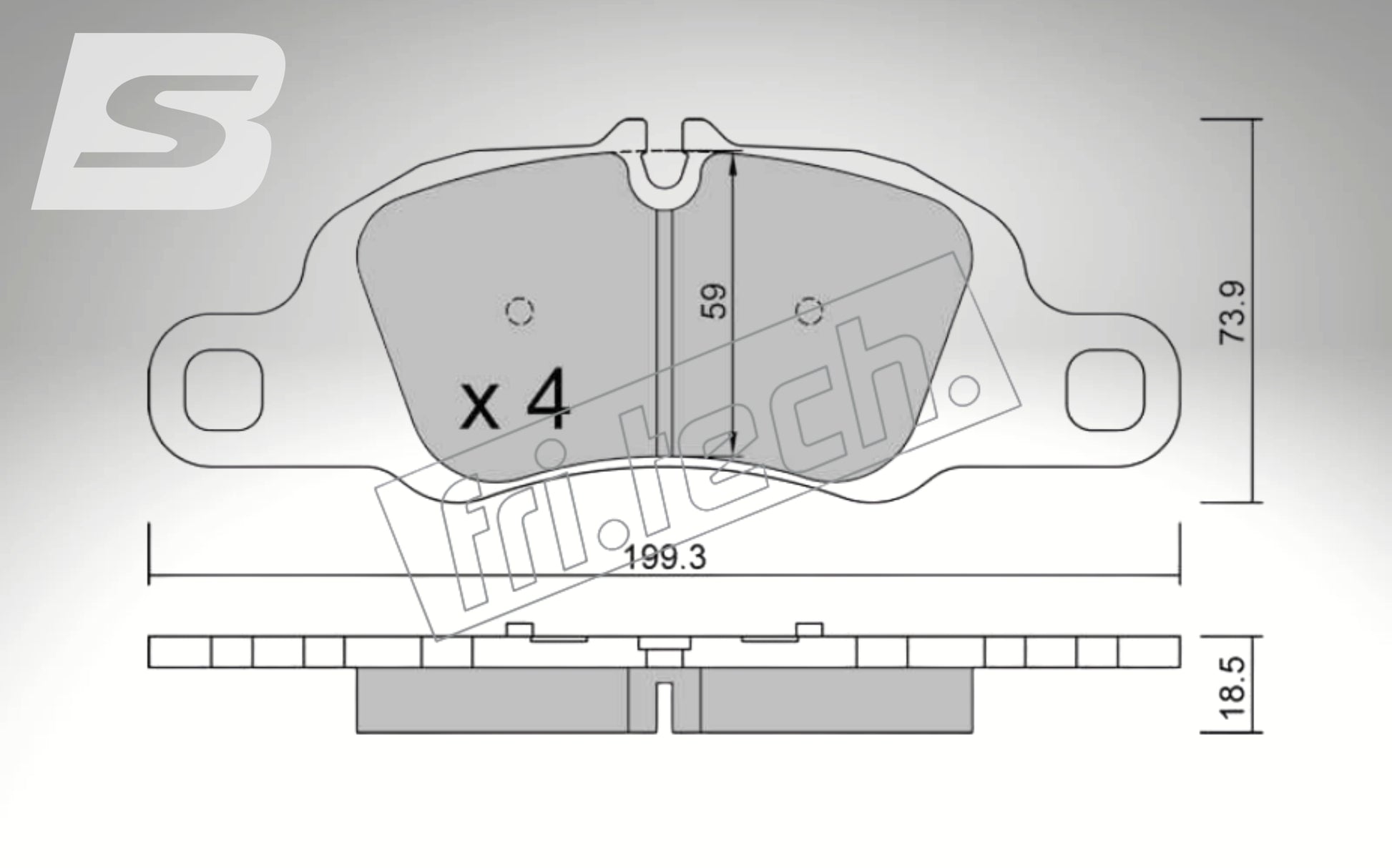 fri.tech. Bremsbeläge Vorderachse für Porsche Art. F130510