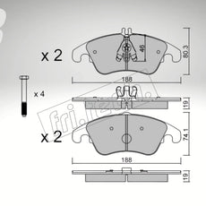 fri.tech. Bremsbeläge Vorderachse für Mercedes Art. F73912