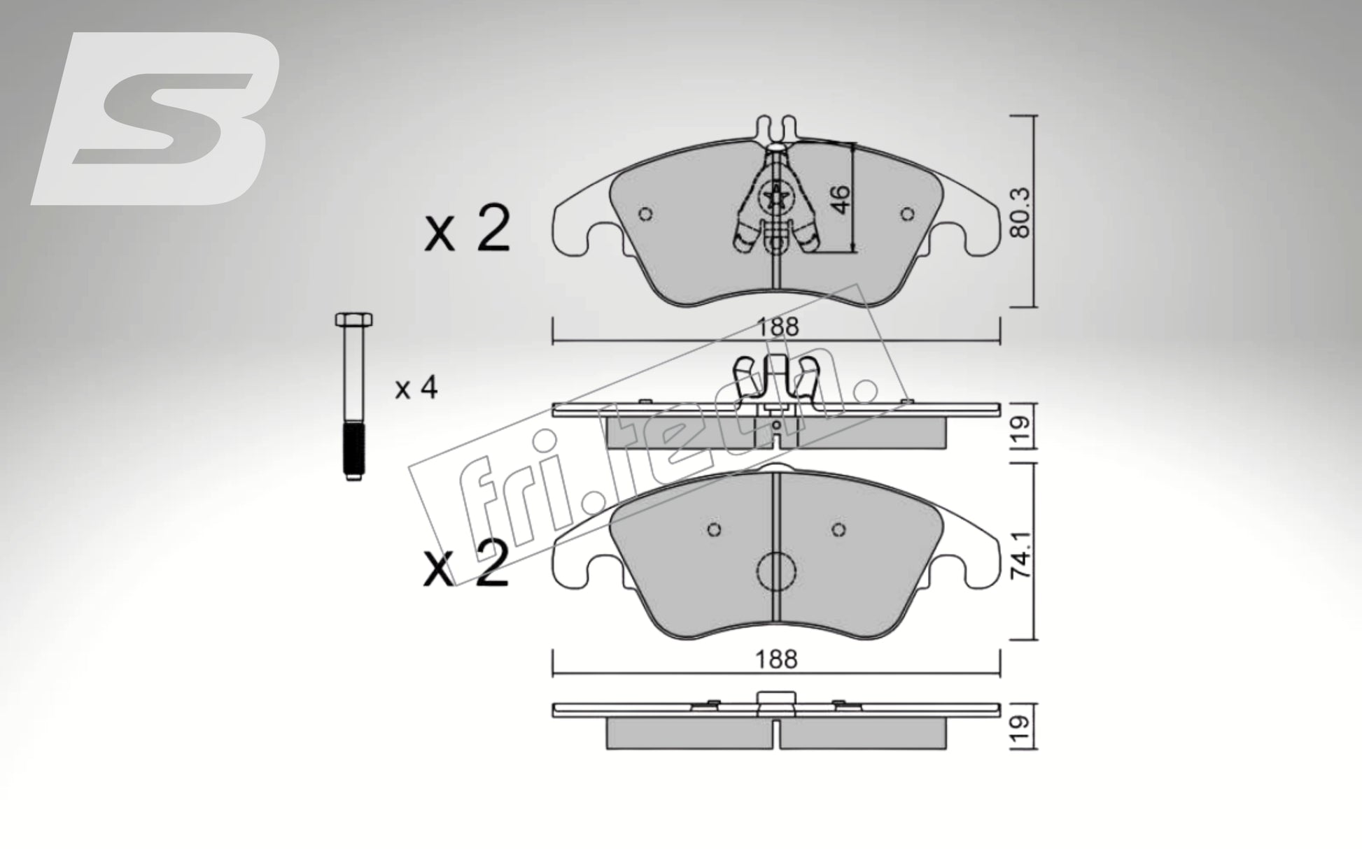 fri.tech. Bremsbeläge Vorderachse für Mercedes Art. F73912