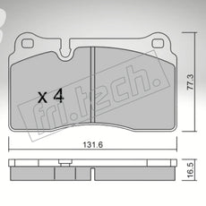 fri.tech. Bremsbeläge Vorderachse für Ferrari Art. F63750