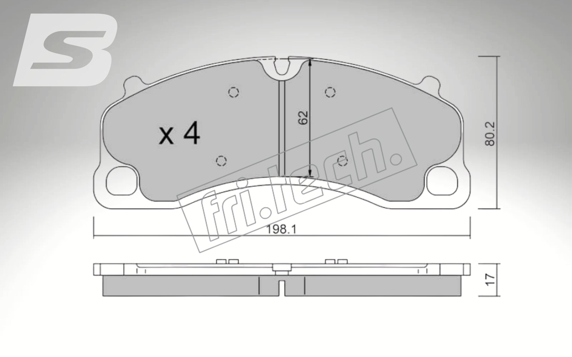 fri.tech. Bremsbeläge Vorderachse für Porsche Art. F134620